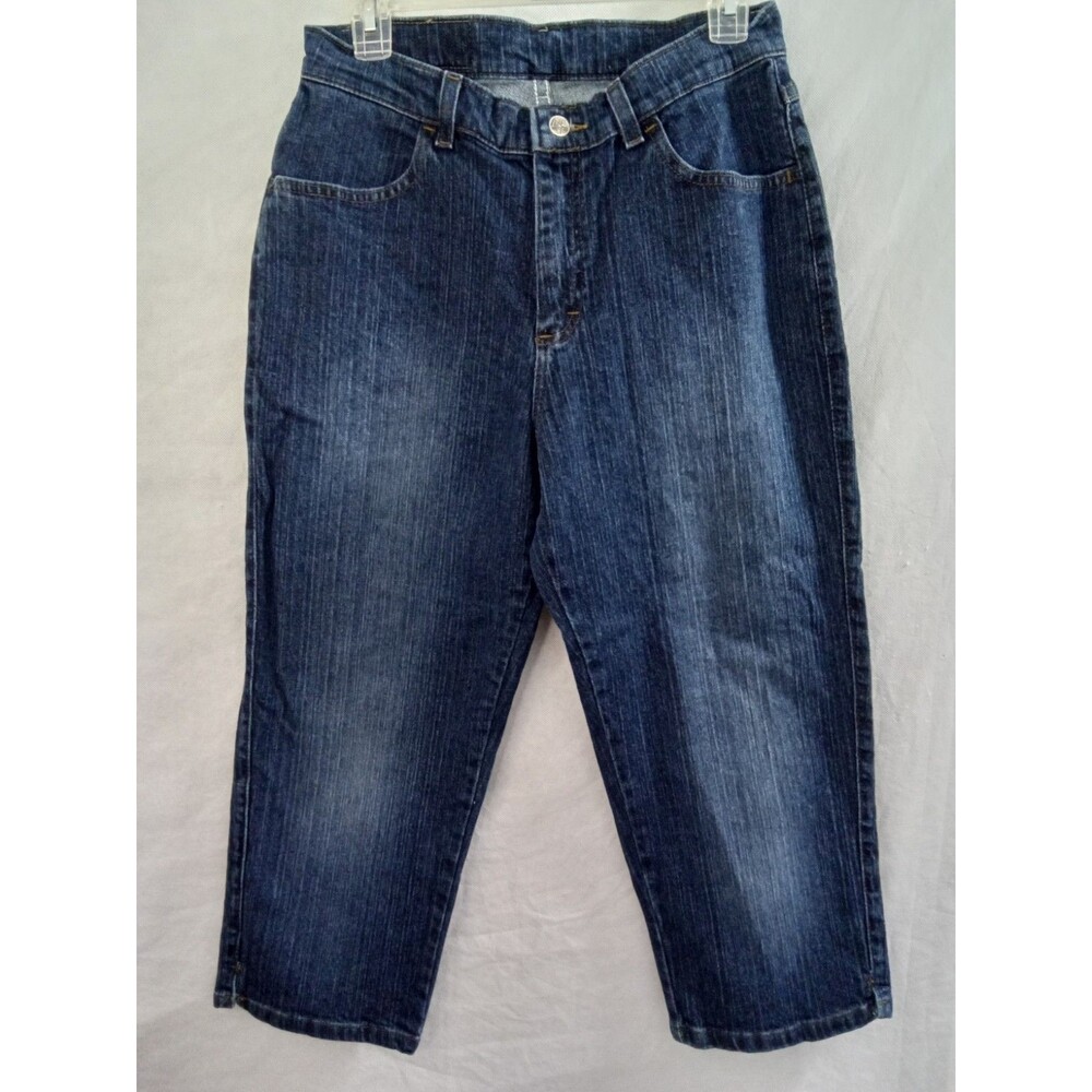 Blu Capri Jeans 10M Zip Pockets Button